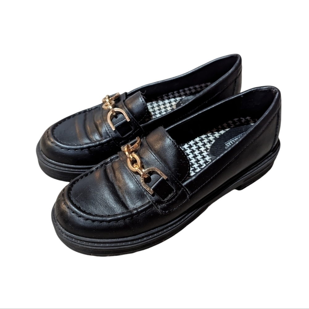 Y2K Chunky Seychelles Lugsole Loafers Chain Size 6.5 Black Grunge
